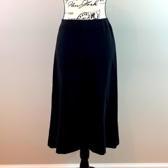 Loft Wool Blend A Line Skirt With Embroidered Floral Detail - Picture 3 of 9